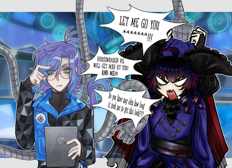 art collab with eggogoru